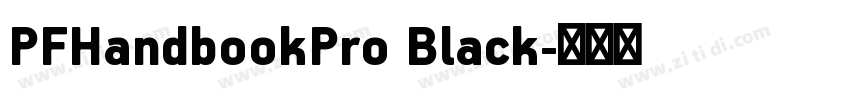PFHandbookPro Black字体转换